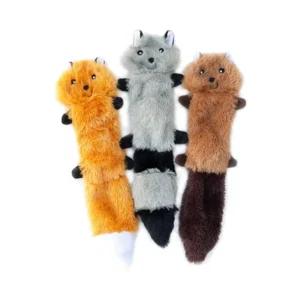 Peluches Zippypaws Skinny Peltz - Le lot de 3 Raton Laveur Renard Ecureuil